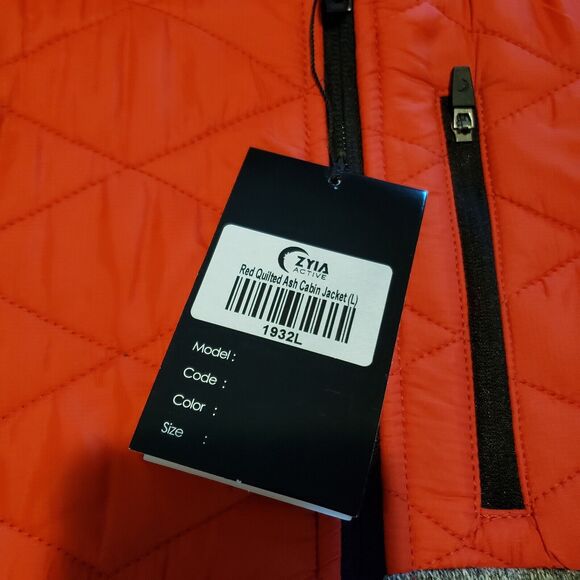 NWT Zyia Active Red Quilted Ash Cabin Jacket - Womens Large with tags - Picture 9 of 10